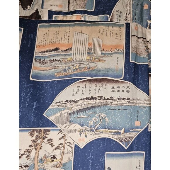 Gitman Bros Vintage Postcard Camp Blue Men Size XXL Made in USA - Picture 9 of 16